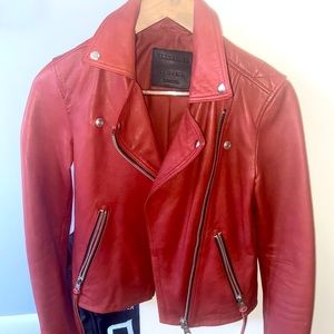 All Saints Leather Dalby Biker Jacket